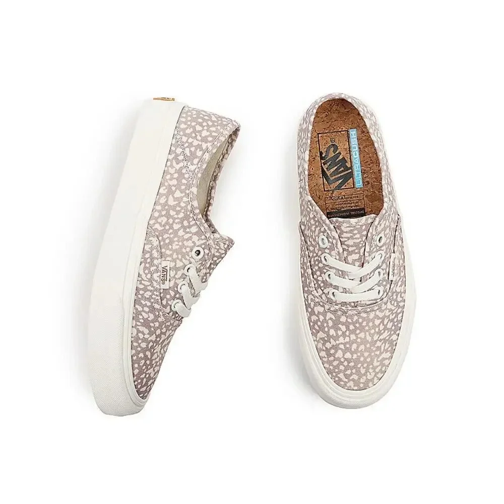 Vans Eco Theory Authentic SF Pink Animal Print Lace-Up Low Top Shoe- Women's 5.5
